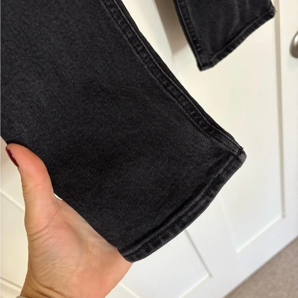 Agolde Riley High Rise Straight Leg Black size 25 - Picture 7 of 9